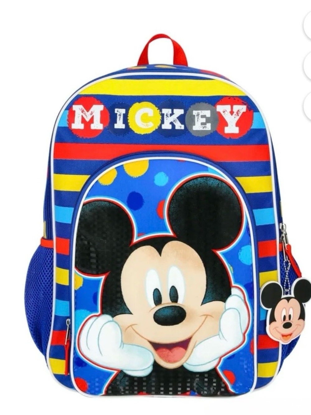 Disney Mickey Mouse Backpack in Blue, Red, Yellow - Picture 2 of 7
